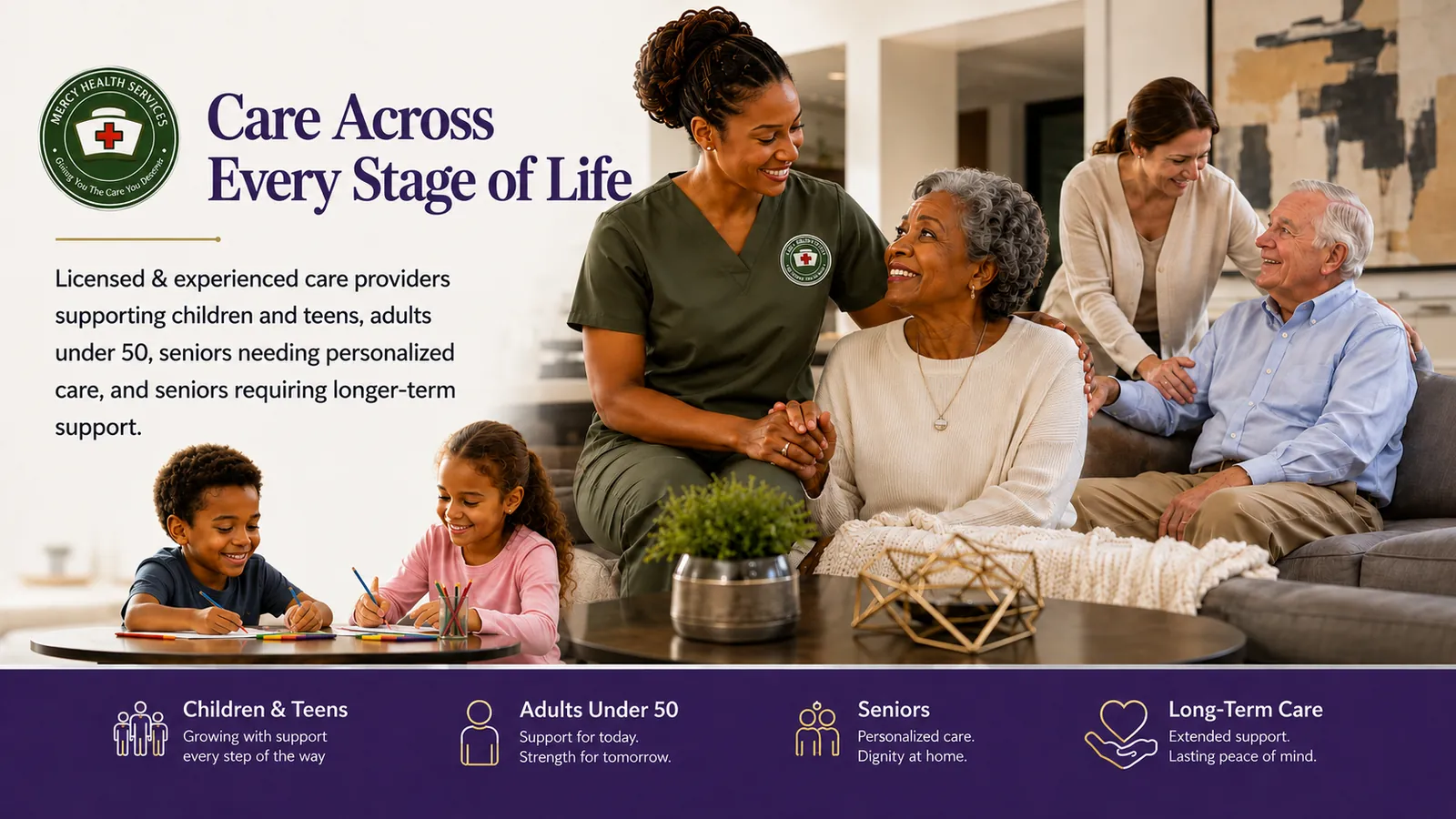 Care across every stage of life for children, adults and seniors